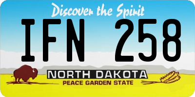 ND license plate IFN258