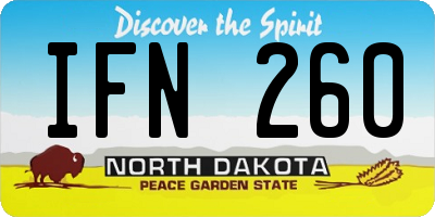 ND license plate IFN260