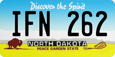 ND license plate IFN262