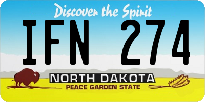 ND license plate IFN274