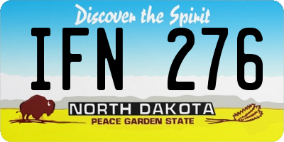 ND license plate IFN276