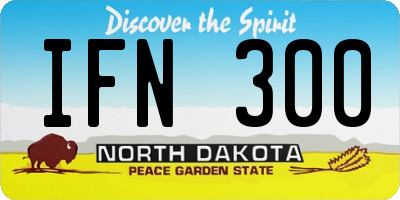 ND license plate IFN300