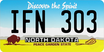 ND license plate IFN303