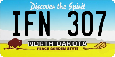 ND license plate IFN307
