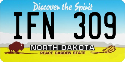 ND license plate IFN309