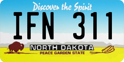 ND license plate IFN311