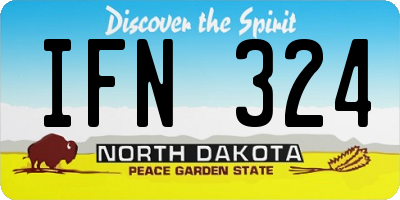 ND license plate IFN324