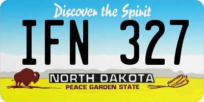 ND license plate IFN327