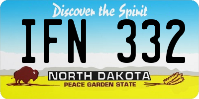 ND license plate IFN332