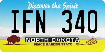 ND license plate IFN340
