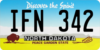 ND license plate IFN342