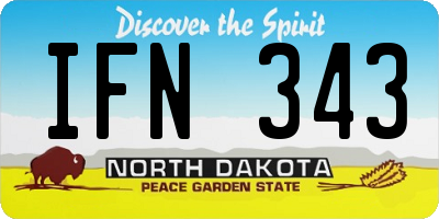 ND license plate IFN343