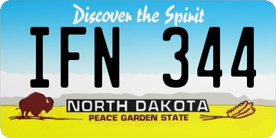 ND license plate IFN344
