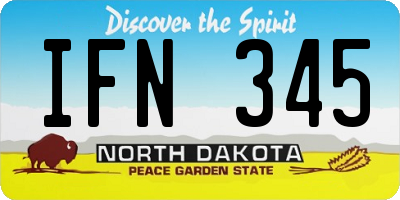 ND license plate IFN345