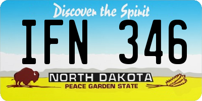 ND license plate IFN346