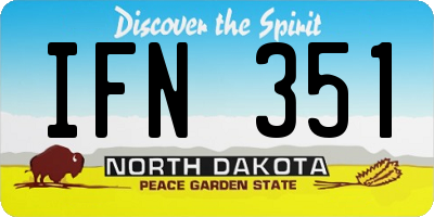 ND license plate IFN351