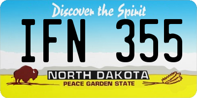 ND license plate IFN355