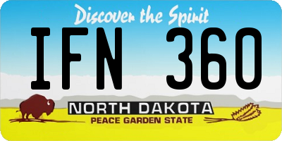 ND license plate IFN360