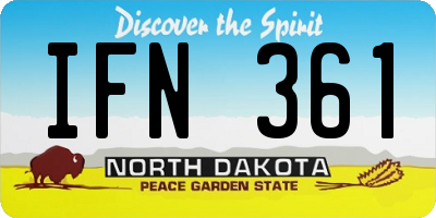 ND license plate IFN361