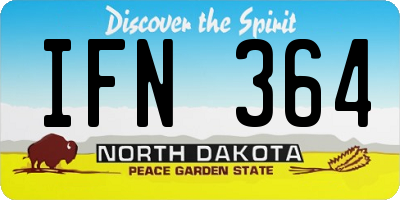 ND license plate IFN364