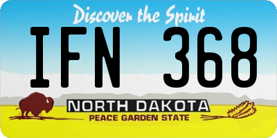 ND license plate IFN368