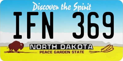 ND license plate IFN369