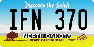 ND license plate IFN370