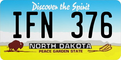 ND license plate IFN376