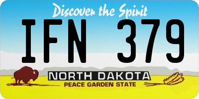 ND license plate IFN379