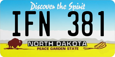 ND license plate IFN381
