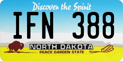 ND license plate IFN388