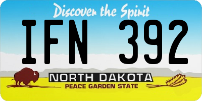 ND license plate IFN392