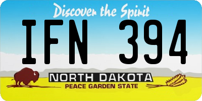 ND license plate IFN394
