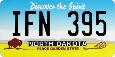 ND license plate IFN395