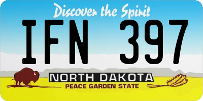 ND license plate IFN397