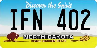 ND license plate IFN402