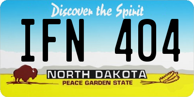 ND license plate IFN404