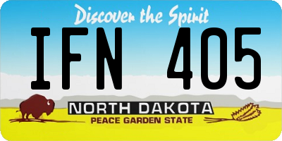 ND license plate IFN405