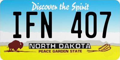ND license plate IFN407