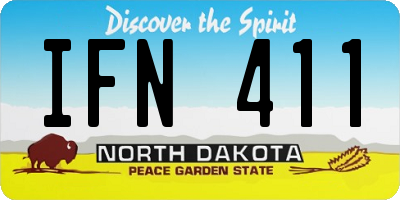 ND license plate IFN411