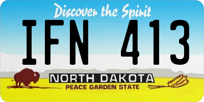 ND license plate IFN413