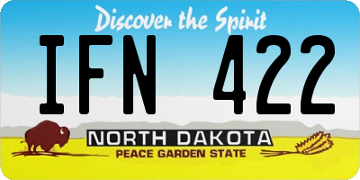 ND license plate IFN422