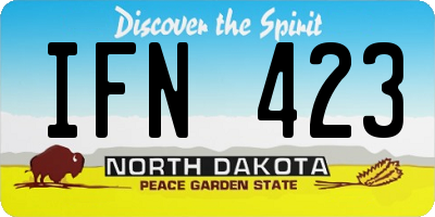 ND license plate IFN423