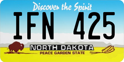 ND license plate IFN425