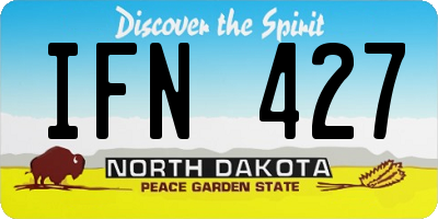 ND license plate IFN427