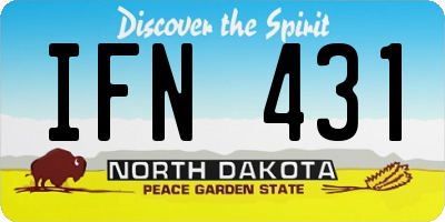 ND license plate IFN431