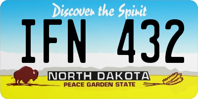 ND license plate IFN432