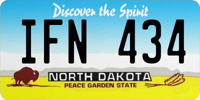 ND license plate IFN434