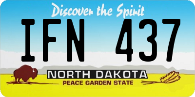 ND license plate IFN437