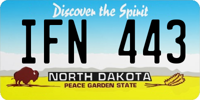 ND license plate IFN443